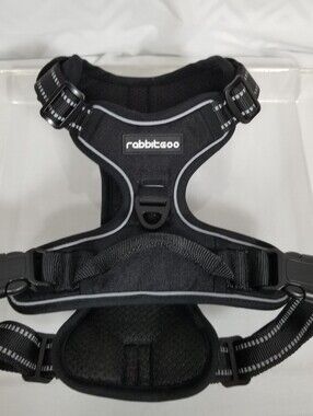 Rabbitgoo Black Dog Harness No Pull Dog Size Large Girth 20 - 24.5" Reflective